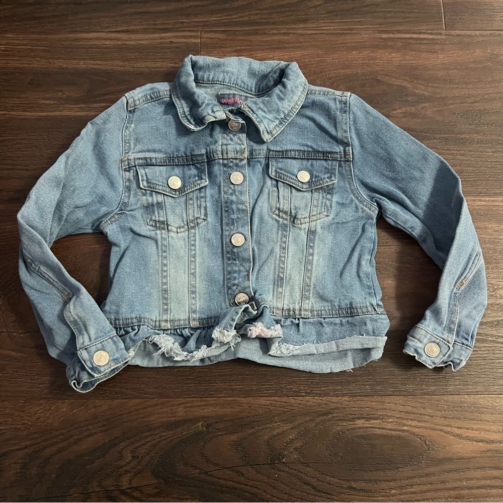 Wallflower Light Blue Kids Jean Denim Jacket girls size 5/6